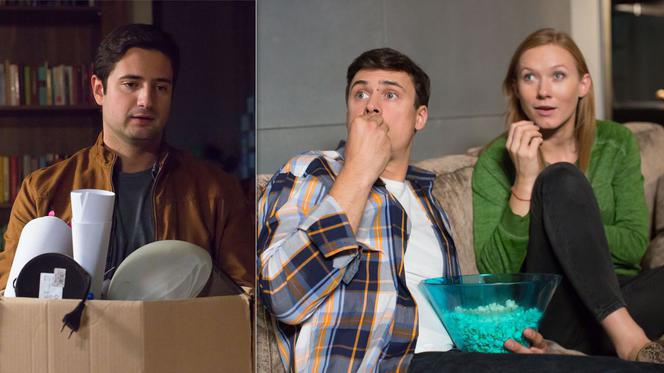 Na dobre i na złe odcinek 690, Wiktoria (Katarzyna Dąbrowska), Radwan (Mateusz Damięcki), Adam (Grzegorz Daukszewicz)