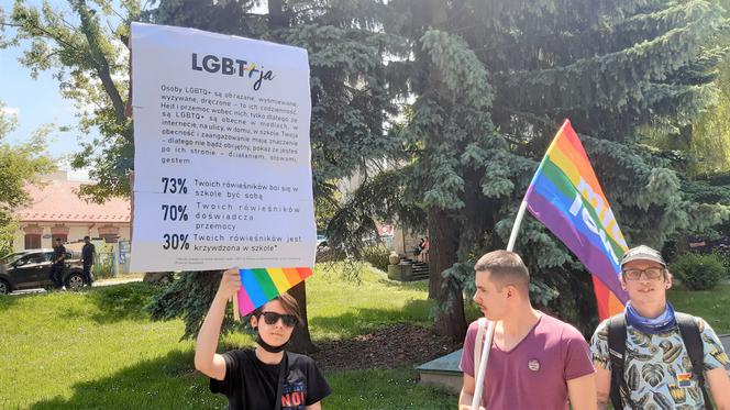 Petycja ws. „indoktrynacji ideologią LGBT”. Jej przeciwnicy manifestowali [ZDJĘCIA]