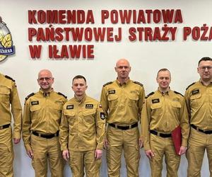 Nowy komendant Państwowej Straży Pożarnej w Iławie mianował zastępcę, awansował też innych strażaków