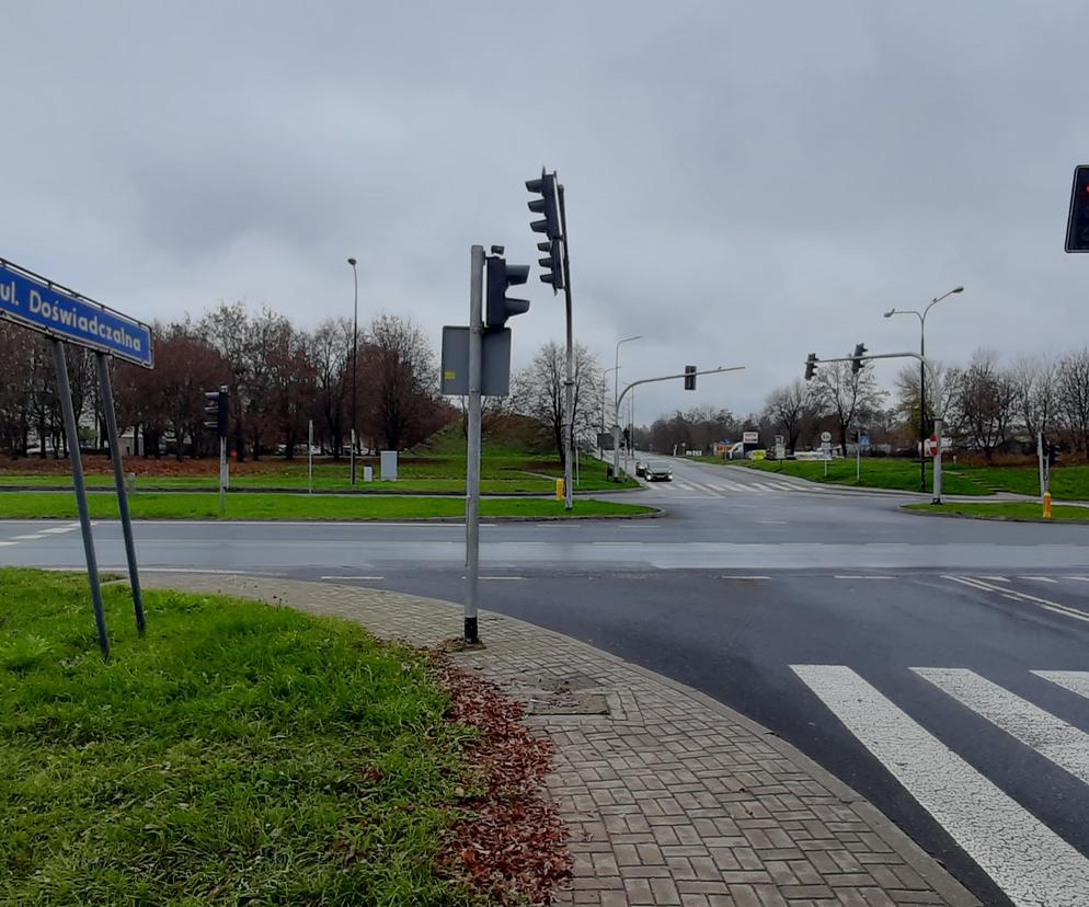 Skrzyżowanie al. Witosa z ul. Doświadczalną w Lublinie