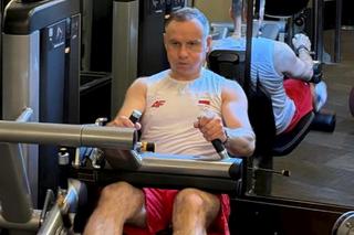 Prezydent Andrzej Duda ćwiczy na siłowni w Waszyngtonie