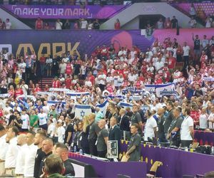 Polska – Izrael: Przeraźliwe gwizdy podczas hymnu Izraela. Gorące sceny w katowickim Spodku [WIDEO]