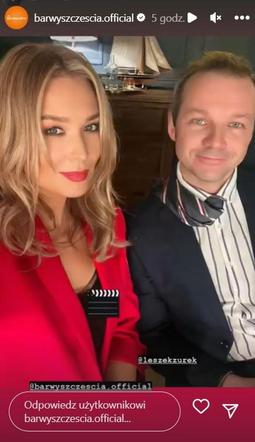 Barwy szczęścia. Bruno (Lesław Żurek), Karolina (Marta Dąbrowska)