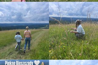 Marta Nawrocka na spacerze z córką i mężem