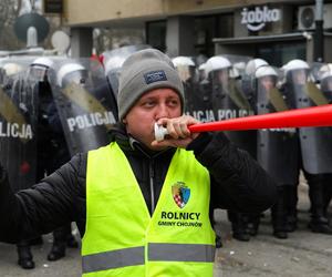 Protest rolników pod Sejmem - starcia z policją