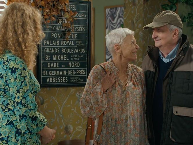 Barwy szczęścia, odcinek 3180: Żabcia (Hanna Klepacka), Krystyna (Hanna Bieluszko), Jaworski (Jacek Kałucki) 