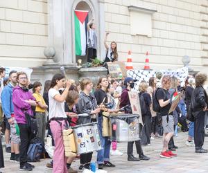 Protest studentów Uniwersytetu Warszawskiego w obronie Palestyny