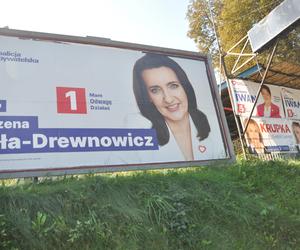 Kampania wyborcza w Kielcach. W śródmieściu najwięcej plakatów kandydatów do Sejmu i Senatu