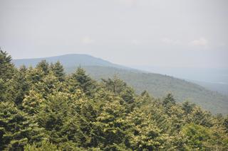 Piękne Góry Świętokrzyskie widziane ze słynnej wieży