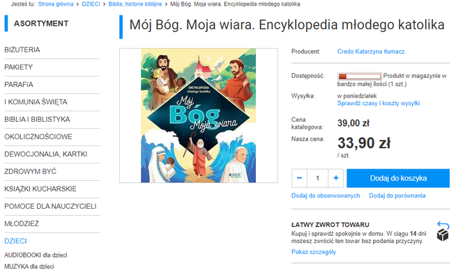 To ojciec Rydzyk sprzedaje w swoim sklepie. Są gry biblijne, komórki, a nawet pamiątki z Peru