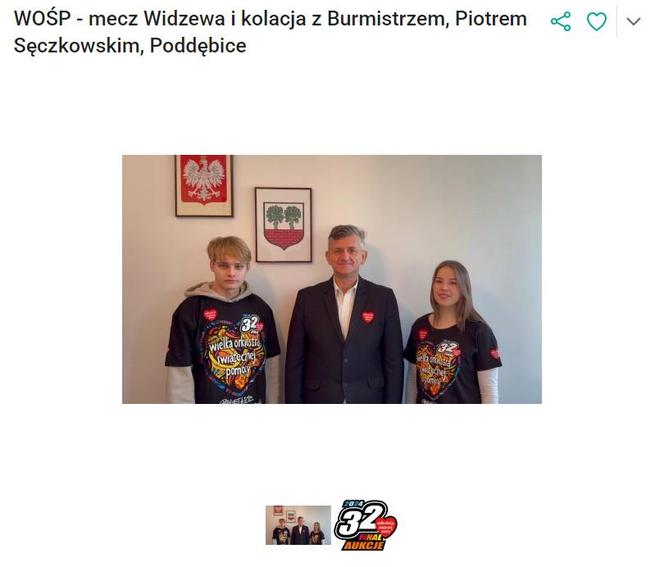 Mecz Widzewa i kolacja z burmistrzem Poddębic