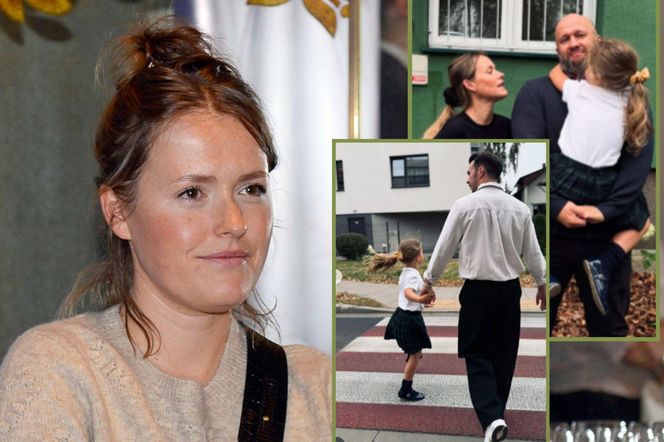 Olga Frycz z byłym partnerem i obecnym narzeczonym