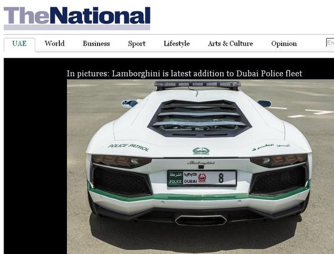 Lamborghini Aventador police Dubai