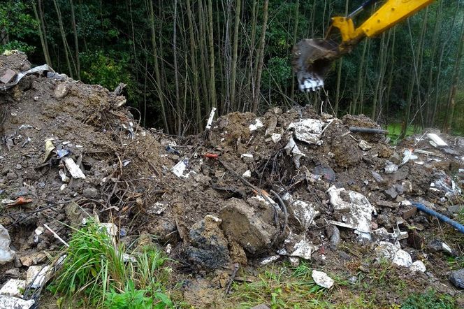 Niebezpieczne odpady zakopane pod lasem na Dolnym Śląsku. WIOŚ złożył zawiadomienie do prokuratury 