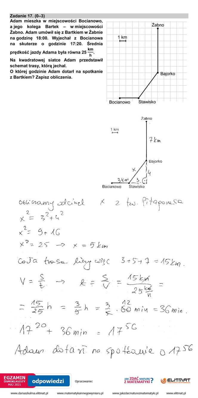 Egzamin ósmoklasisty 2021 matematyka. Arkusze CKE, pytania, odpowiedzi [26.05.2021]