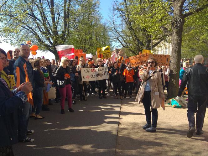 Manifestacja nauczycieli w Szczecinie