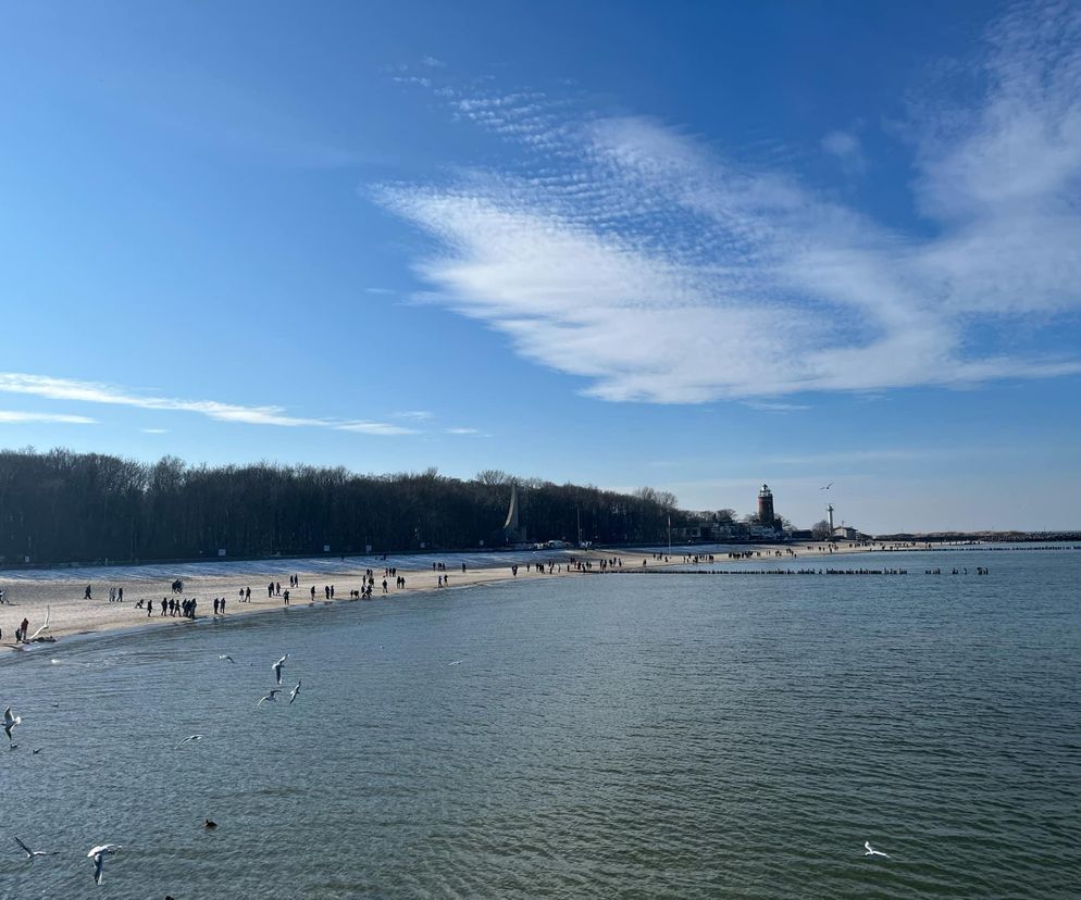Plaża w Kołobrzegu zimą