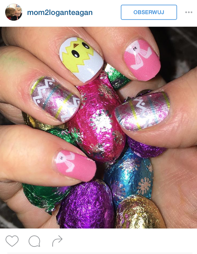 manicure na wielkanoc