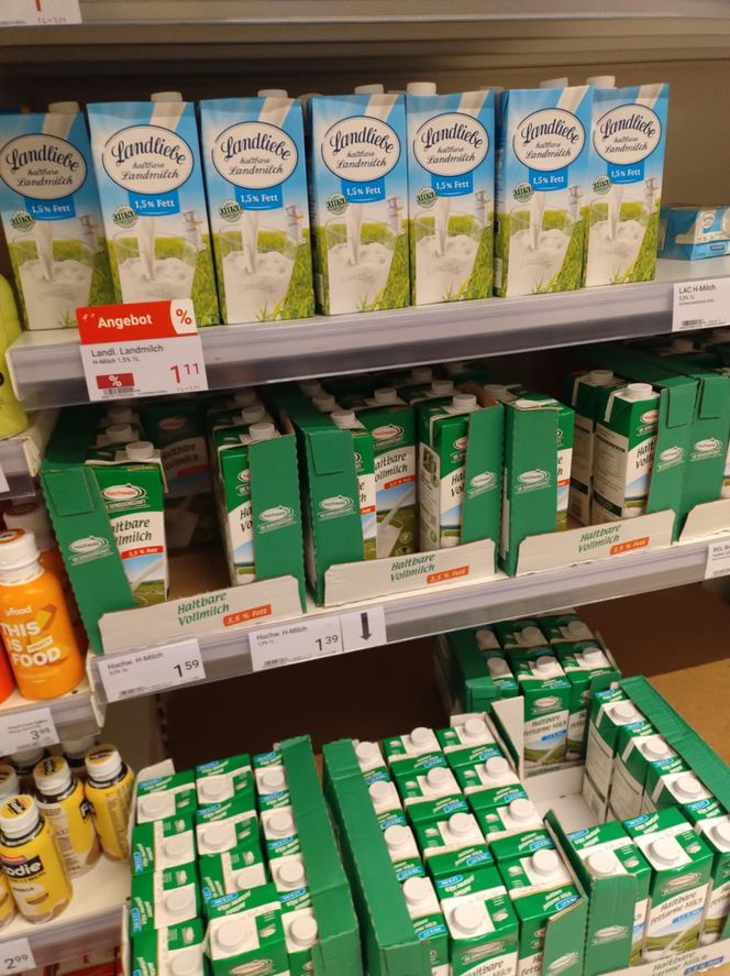 ceny produktów w marketach w Niemczech 