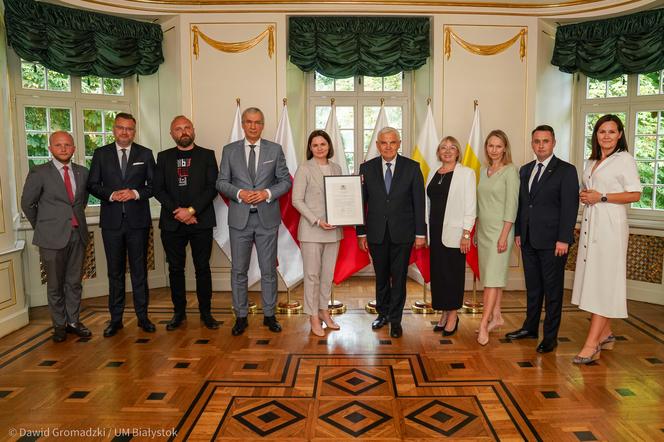 Otwarcie Skweru Wolnej Białorusi w Białymstoku