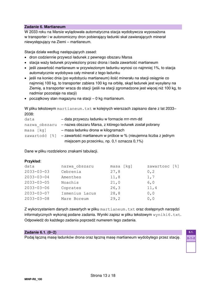 Matura 2025 informatyka rozszerzona - arkusz CKE 14.05.2025 - Formuła 2023