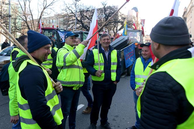 Strajk rolników w centrum Katowic ZDJĘCIA