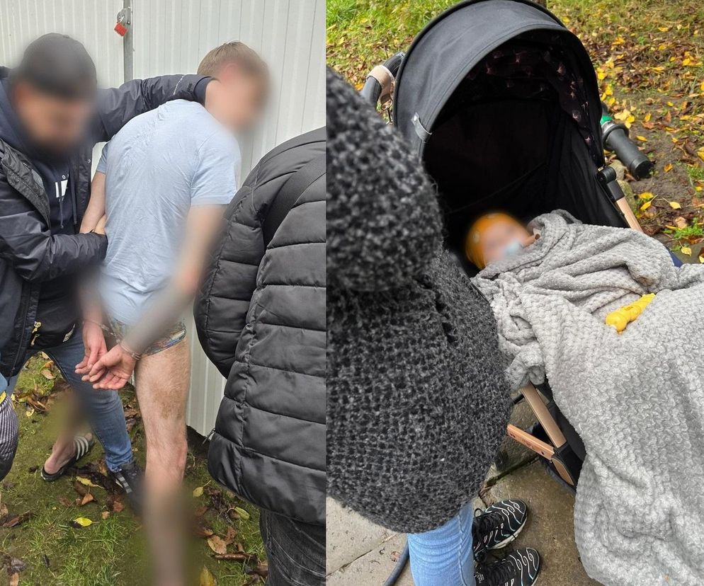 Poszukiwany 33-latek ukrywał się z żoną i niemowlęciem na działkach. W organizmie dziecka wykryto kokainę