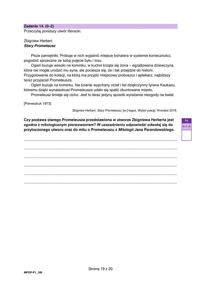 Matura 2025: polski. Arkusze CKE i odpowiedzi. Poziom podstawowy [Formuła 2023] 5.05.2025