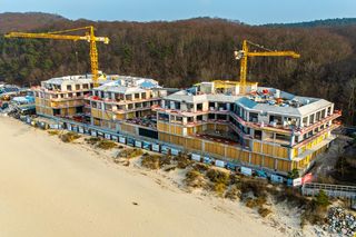 The Sea Resort w Międzyzdrojach podczas budowy