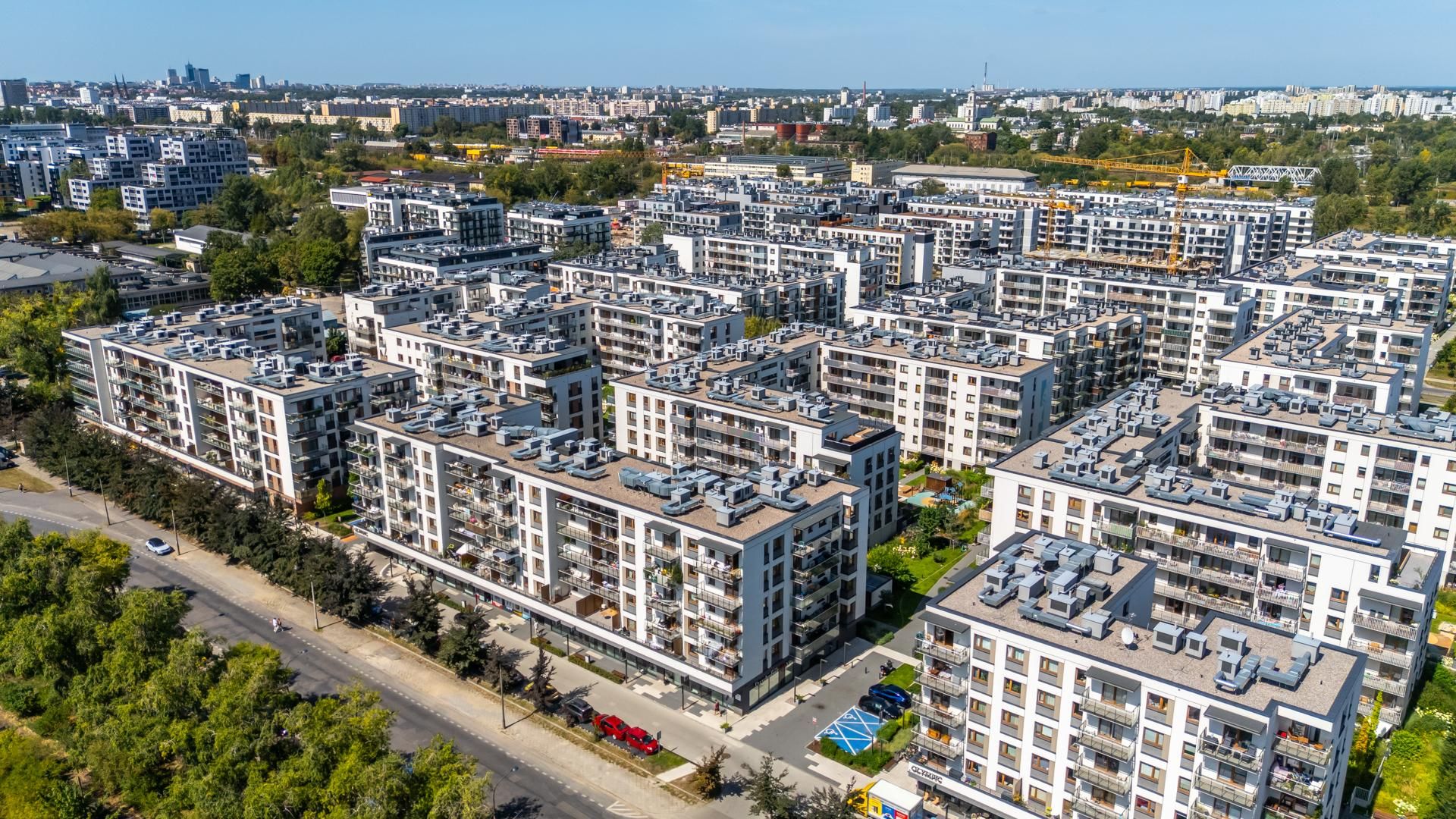 Nowe osiedla na pograniczu Kamionka i Grochowa w Warszawie