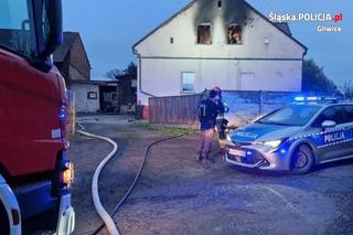 Pożar w Pyskowicach. Policjanci ewakuowali mieszkańców 