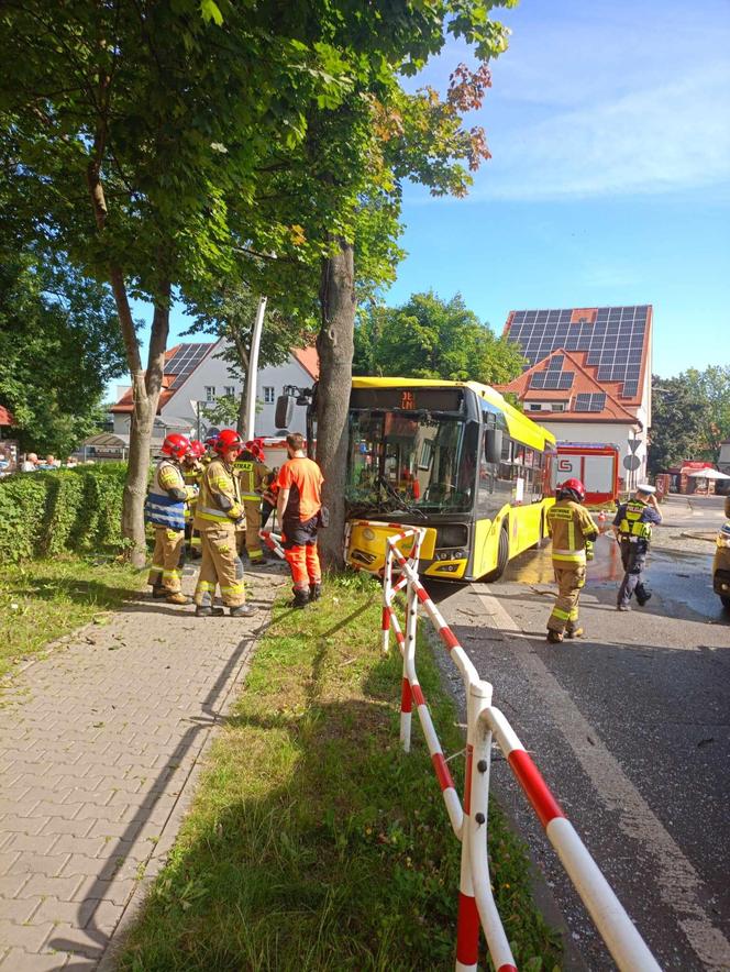 Wypadek autobusu w Mysłowicach