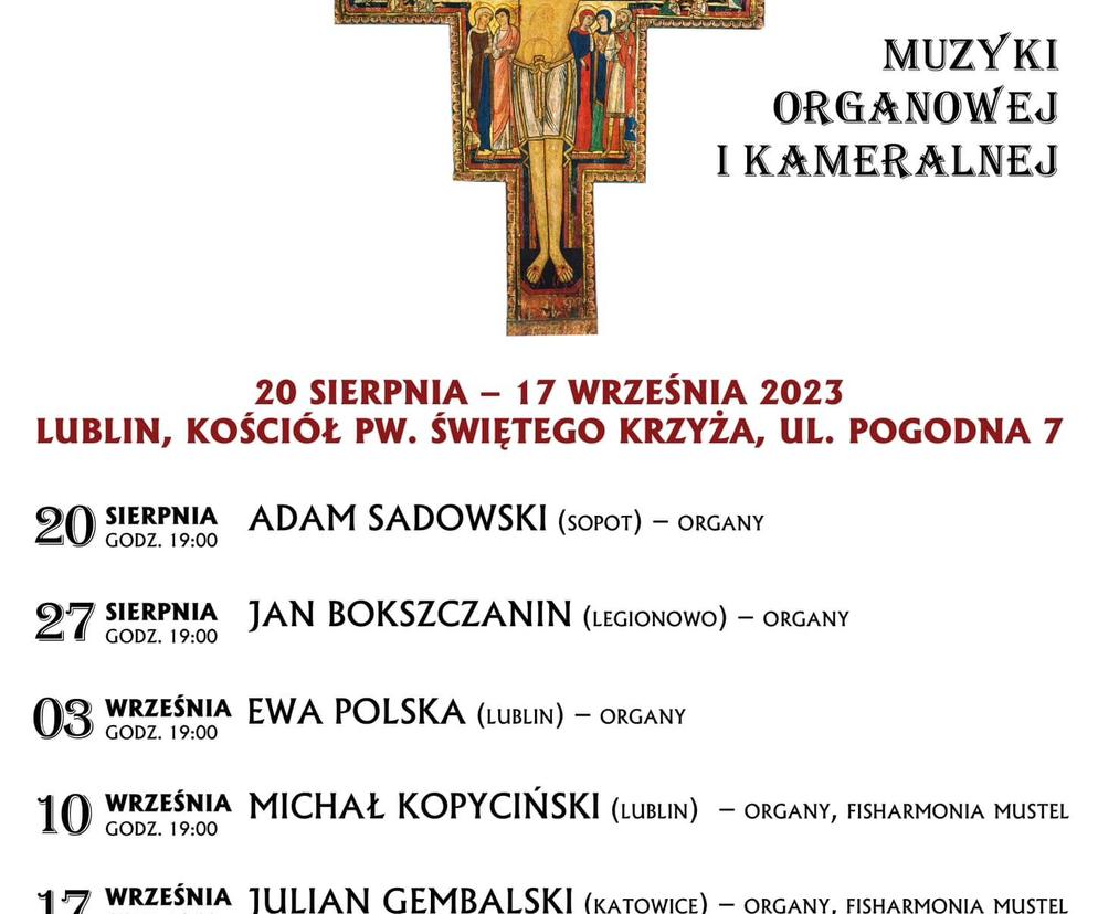 Świętokrzyskie Koncerty Muzyki Organowej i Kameralnej - plakat wydarzenia