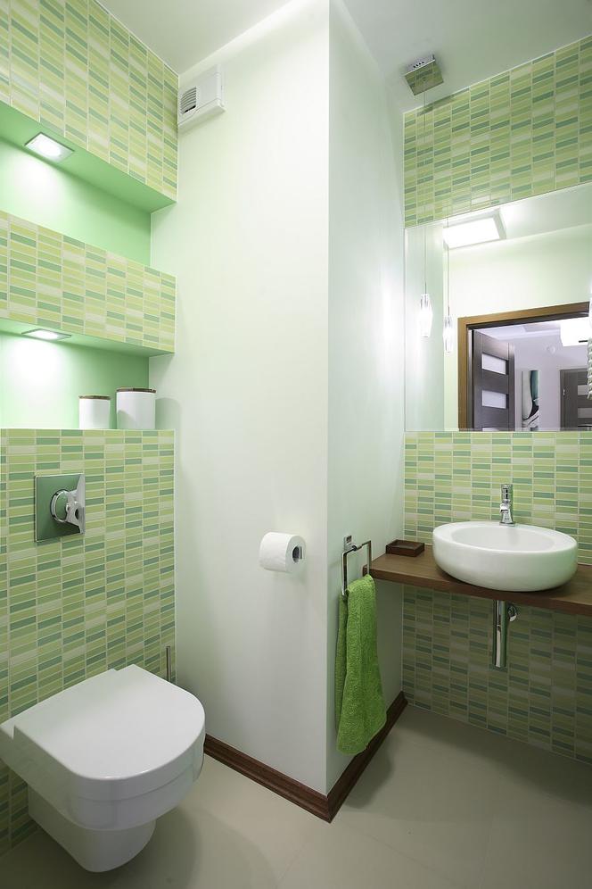 Zielona łazienka w odcieniu pistacji