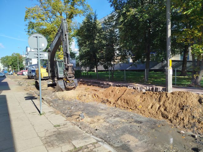 Roboty drogowe na ulicy Błonie w Siedlcach