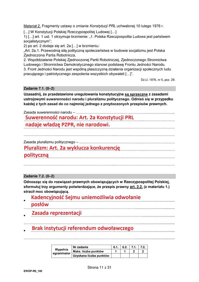 Matura 2025 WOS rozszerzony: odpowiedzi do wszystkich zadań z arkusza CKE - Formuła 2015 [13.05.2025]