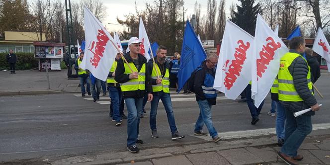 Protest hutników w Krakowie