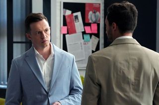 Barwy szczęścia odc. 3130. Hieronim Bonda (Maciej Kosmala), Błażej Modrzycki (Piotr Ligienza)