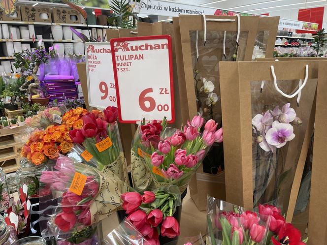 Dzień Kobiet 2023. Ceny kwiatów w Krakowie. Ile trzeba zapłacić za kwiaty w Biedronce, Lidlu, Auchanie?