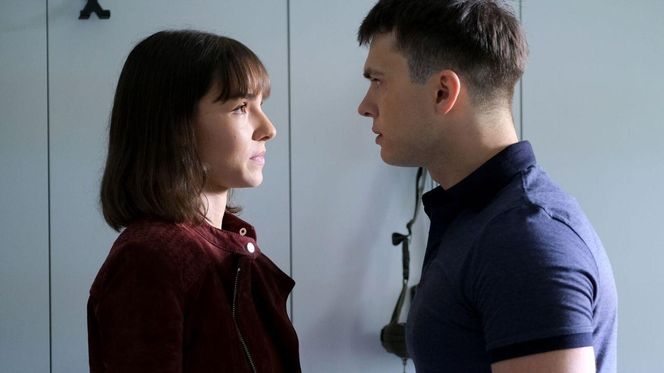 M jak miłość odc. 1887. Tomek Kubicki (Chris Cugowski), Justyna (Marta Malinowska)