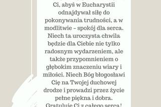 Co napisać na kartce na komunię? Oto propozycja sztucznej inteligencji