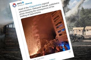 Nocny ostrzał Zaporoża. Trwa liczenie ofiar rosyjskiego ostrzału