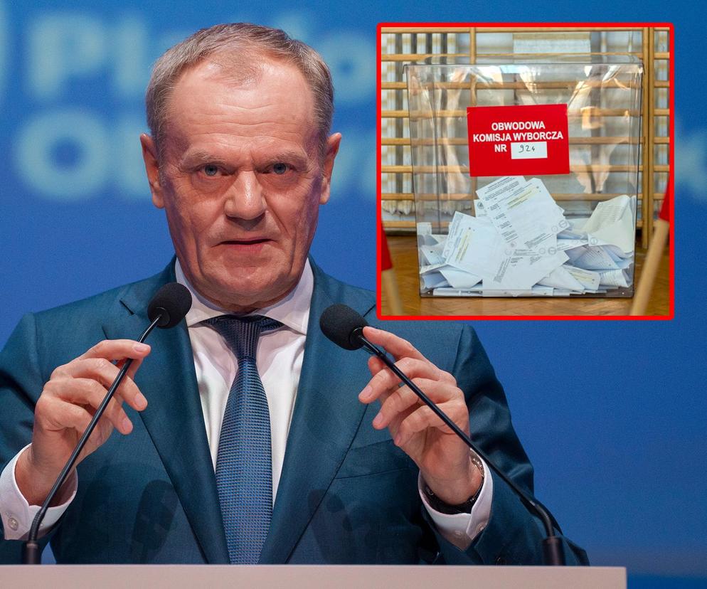 Tusk pokazał wyniku sondażu przed wyborami 