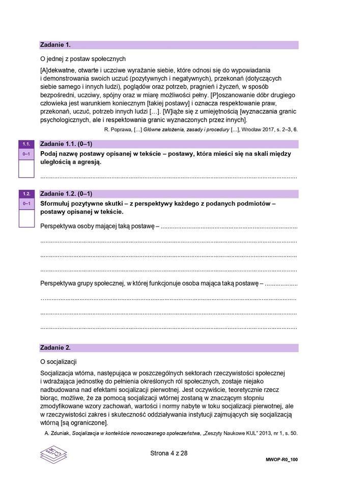 WOS 2024 - matura, arkusze CKE (formuła 2023)