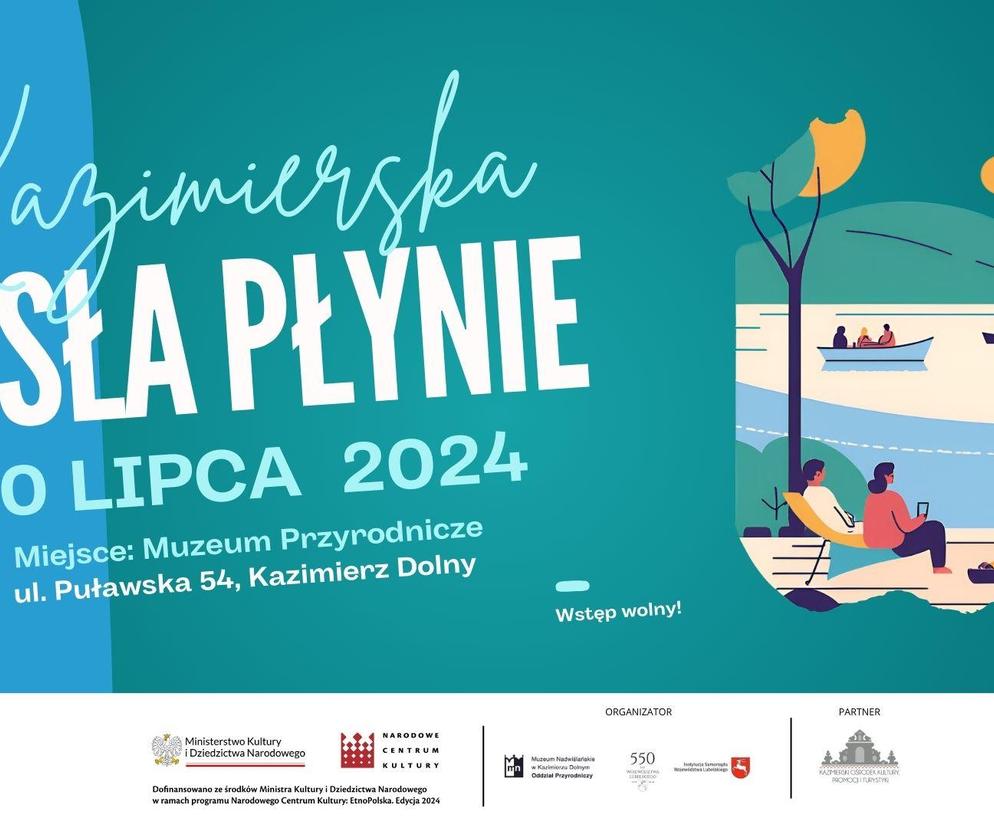 Kazimierska Wisła płynie - plakat wydarzenia