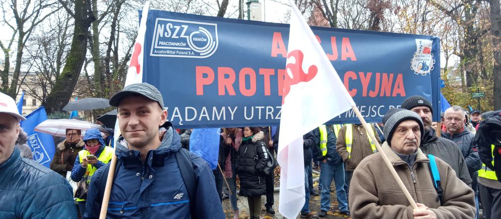 Wielki protest hutników w Krakowie