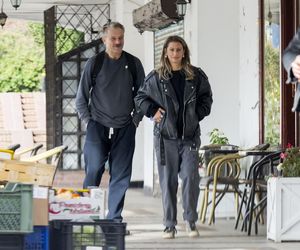 Grzegorz Damięcki i Magdalena Schejbal na spacerze