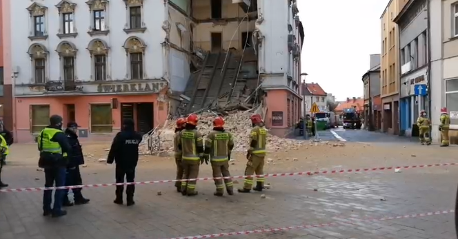 Rybnik. Zawaliła się ściana kamienicy Świerklaniec