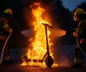 Ogień pojawił się w środku nocy. Samozapłon hulajnogi mógł doprowadzić do tragedii!