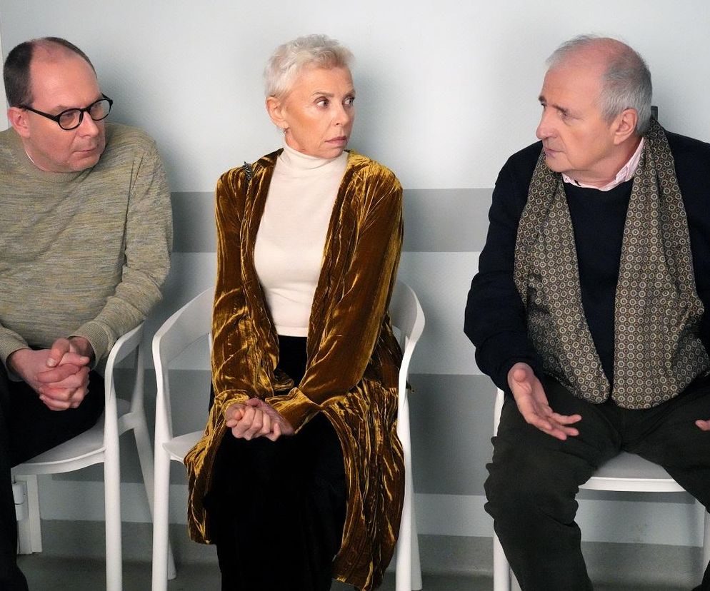 Barwy szczęścia odc. 3013. Marek Złoty (Marcin Perchuć), Krzysztof Jaworski (Jacek Kałucki), Krystyna (Hanna Bieluszko) 